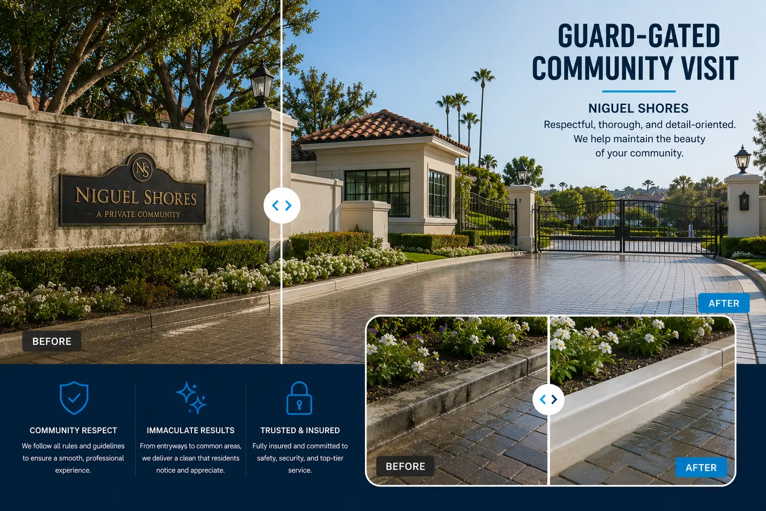 Guard-gated community visit, Niguel Shores